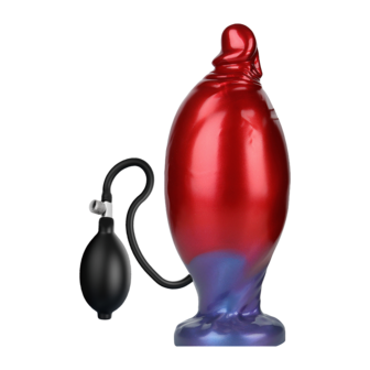 Power Monsters - Shadow Behemoth - Opblaasbare Monster Dildo - 22 cm - Rood/Blauw