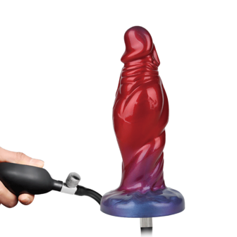 Power Monsters - Shadow Behemoth - Opblaasbare Monster Dildo - 22 cm - Rood/Blauw