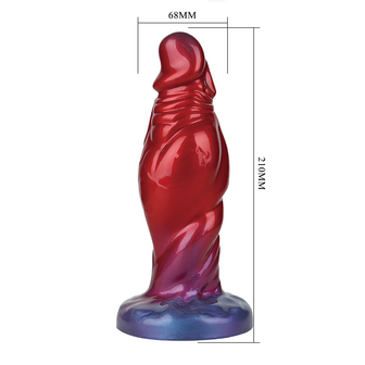 Power Monsters - Shadow Behemoth - Opblaasbare Monster Dildo - 22 cm - Rood/Blauw