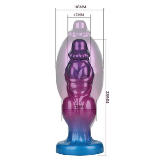 Power Monsters - Rift Titan - Opblaasbare Monster Dildo - 24 cm - Paars/Blauw