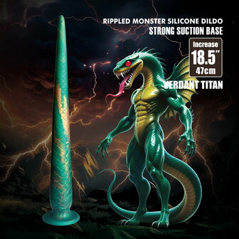 Power Monsters - Verdant Titan - Mythical Tail Dildo - Groen/Goud