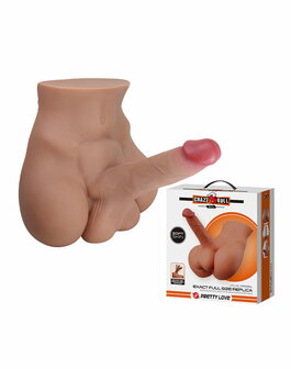 Crazy Bull - Rhyne - Masturbator met Buigzame Dildo - Lichte Huidskleur