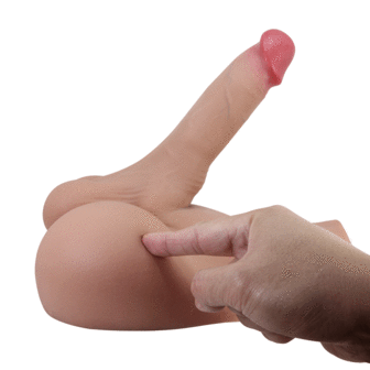 Crazy Bull - Rhyne - Masturbator met Buigzame Dildo - Lichte Huidskleur