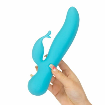 Swan - Kissing - Dual Action Rabbit Vibrator - Turquoise