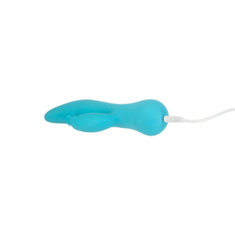 Swan - Kissing - Dual Action Rabbit Vibrator - Turquoise