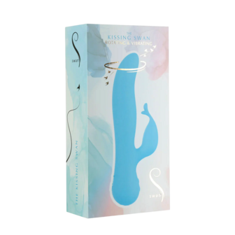 Swan - Kissing - Dual Action Rabbit Vibrator - Turquoise