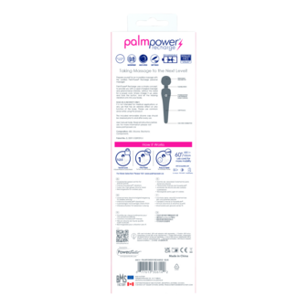 PalmPower - Recharge Wand Massager - Flexibele Kop - Blauw/Zwart