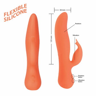 Swan - Blossom - Dual Action Rabbit Vibrator - Oranje