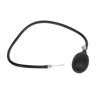 Rimba Electro Play - E-Stim Opblaasbare Anaal Plug - Bi-Polair - Zwart