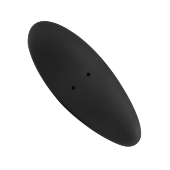 Rimba Electro Play - E-Stim Geribbelde Buttplug - Bi-Polair - Zwart