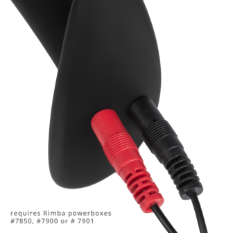 Rimba Electro Play - E-Stim Anaal Plug - E-Stim Prostaat Plug - Bi-Polair - Zwart