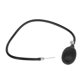 Rimba Electro Play - E-Stim Opblaasbare Anaal Plug - Bi-Polair - Zwart