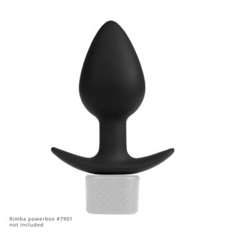 Rimba Electro Play - E-Stim Buttplug - Bi-Polair - Zwart
