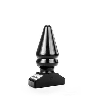 All Black - Grote Buttlug met Extra Ribbel - 28.5 cm - Zwart