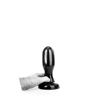 All Black - Druppelvormige Buttplug - 19.5 x 6 cm - Zwart