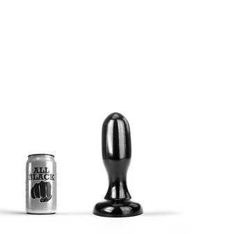 All Black - Druppelvormige Buttplug - 19.5 x 6 cm - Zwart