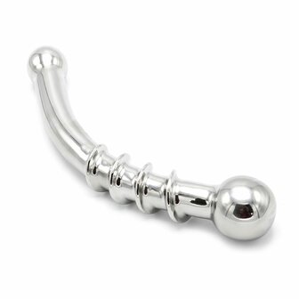 Kiotos - Curve Steel Dildo Twisted - Dildo met Ribbels - RVS