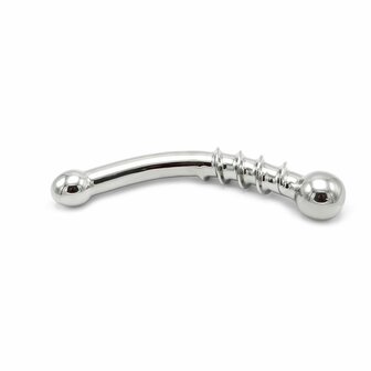 Kiotos - Curve Steel Dildo Twisted - Dildo met Ribbels - RVS
