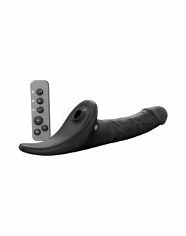 Strap-On-Me - Multi Orgasm Realistische Dildo - Strapless Strap-on met Flapper Technologie - Zwart - Medium