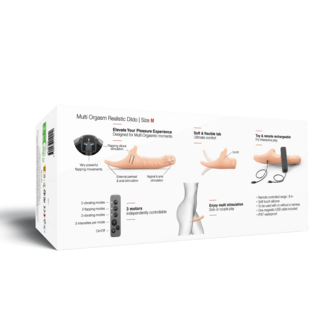 Strap-On-Me - Multi Orgasm Realistische Dildo - Strapless Strap-on met Flapper Technologie - Lichte Huidskleur - Medium