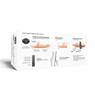 Strap-On-Me - Multi Orgasm Realistische Dildo - Strapless Strap-on met Flapper Technologie - Lichte Huidskleur - Large