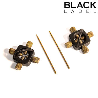 Black Label - The Sun - Tepel Marteling Tepelklem - Ook voor Naaldenspel - Zwart/Goud