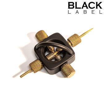 Black Label - The Sun - Tepel Marteling Tepelklem - Ook voor Naaldenspel - Zwart/Goud
