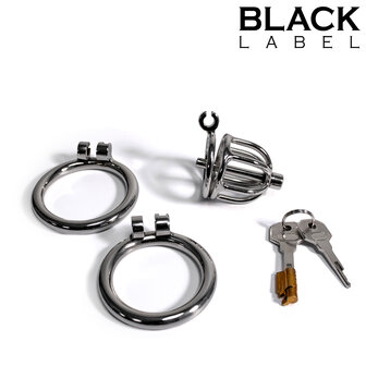 Black Label - The Knob Maker - Kuisheidskooi met Penisplug - RVS