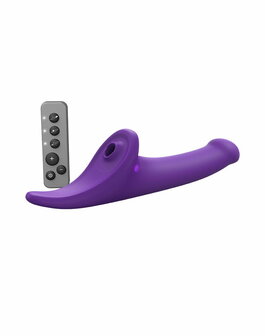 Strap-On-Me - Multi Orgasm Dildo - Strapless Strap-on met Luchtdruk Stimulatie - Paars - Medium