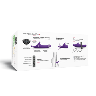 Strap-On-Me - Multi Orgasm Dildo - Strapless Strap-on met Luchtdruk Stimulatie - Paars - Medium
