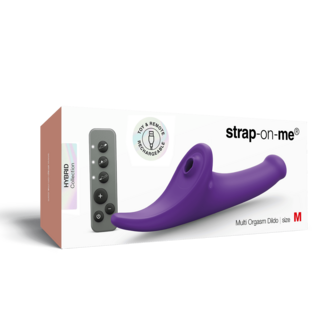 Strap-On-Me - Multi Orgasm Dildo - Strapless Strap-on met Luchtdruk Stimulatie - Paars - Medium