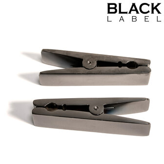 Black Label - Wasknijper Tepelklemmen - Zwart Chroom