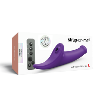 Strap-On-Me - Multi Orgasm Dildo - Strapless Strap-on met Luchtdruk Stimulatie - Paars - Large