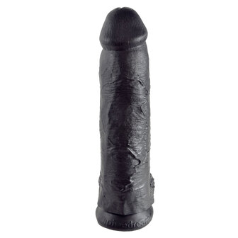 Pipedream King Cock - Zwarte Dildo met Scrotum - 30 cm - Zwart