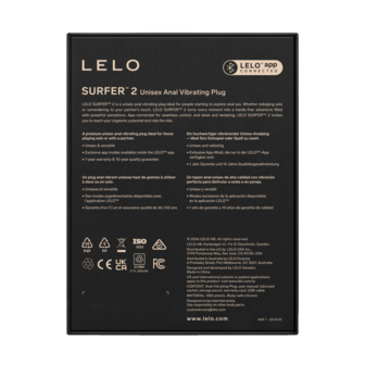 LELO - Surfer 2 - Unisex Vibrerende Anaalplug - Paars