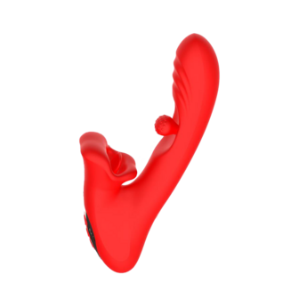 IY - Franky - Knabbelende Vibrator met Roterende Bal - Met App Control - Rood