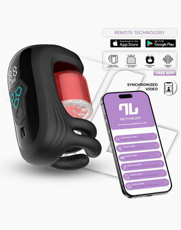 IY - Torky - Compressing Rotating Masturbator with App Control - Zwart