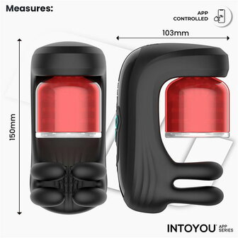 IY - Torky - Compressing Rotating Masturbator with App Control - Zwart