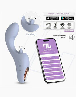 IY - Licky - Likkende Tong Vibrator - Met App Control - Lichtblauw