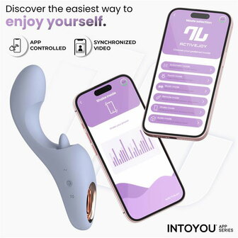 IY - Licky - Likkende Tong Vibrator - Met App Control - Lichtblauw