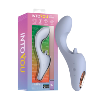 IY - Licky - Likkende Tong Vibrator - Met App Control - Lichtblauw