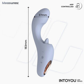 IY - Licky - Likkende Tong Vibrator - Met App Control - Lichtblauw