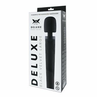 Pixey Deluxe - Black Velvet - Wand Vibrator - Medium - Large