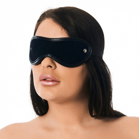 Leren oogmasker Luxe - Zwart