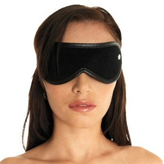 Leren oogmasker Luxe - Zwart