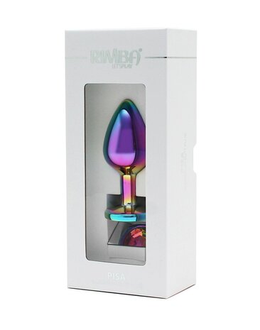 Rimba Toys PISA Rainbow RVS Buttplug met Sierkristal - EROTIK-SJOP.COM