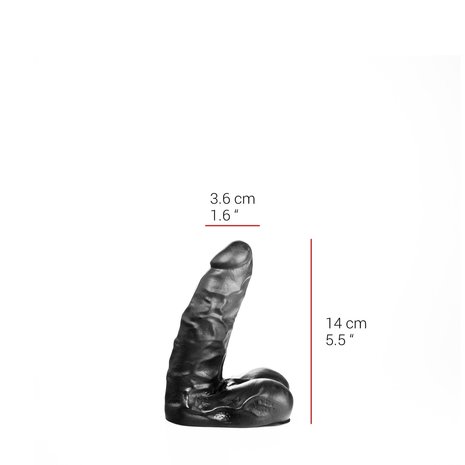 515 line Dildo 14 x 3.6 cm - zwart - EROTIK-SJOP.COM