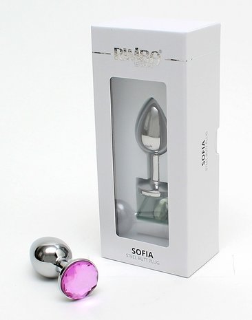 Rimba SOFIA Metalen Buttplug met kristal - roze - EROTIK-SJOP.COM