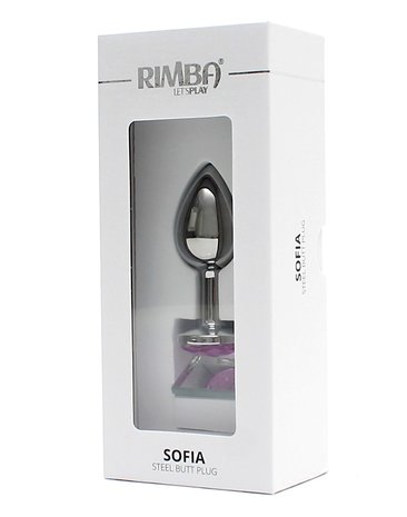 Rimba SOFIA Metalen Buttplug met kristal - roze - EROTIK-SJOP.COM