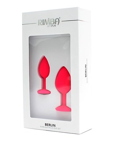 Rimba BERLIN Bling Buttplug | Set met twee buttplugs met kristal - roze - EROTIK-SJOP.COM